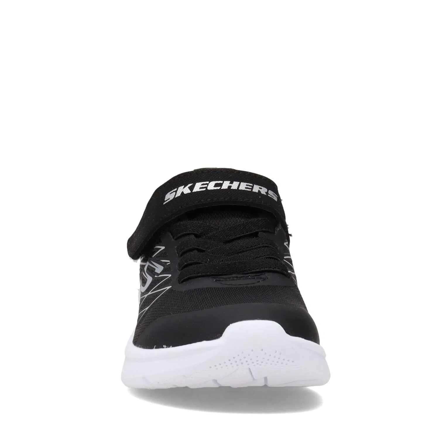Детские кроссовки для мальчиков Skechers Microspec Texlor, Black Textile Black Silver Trim — фото 4