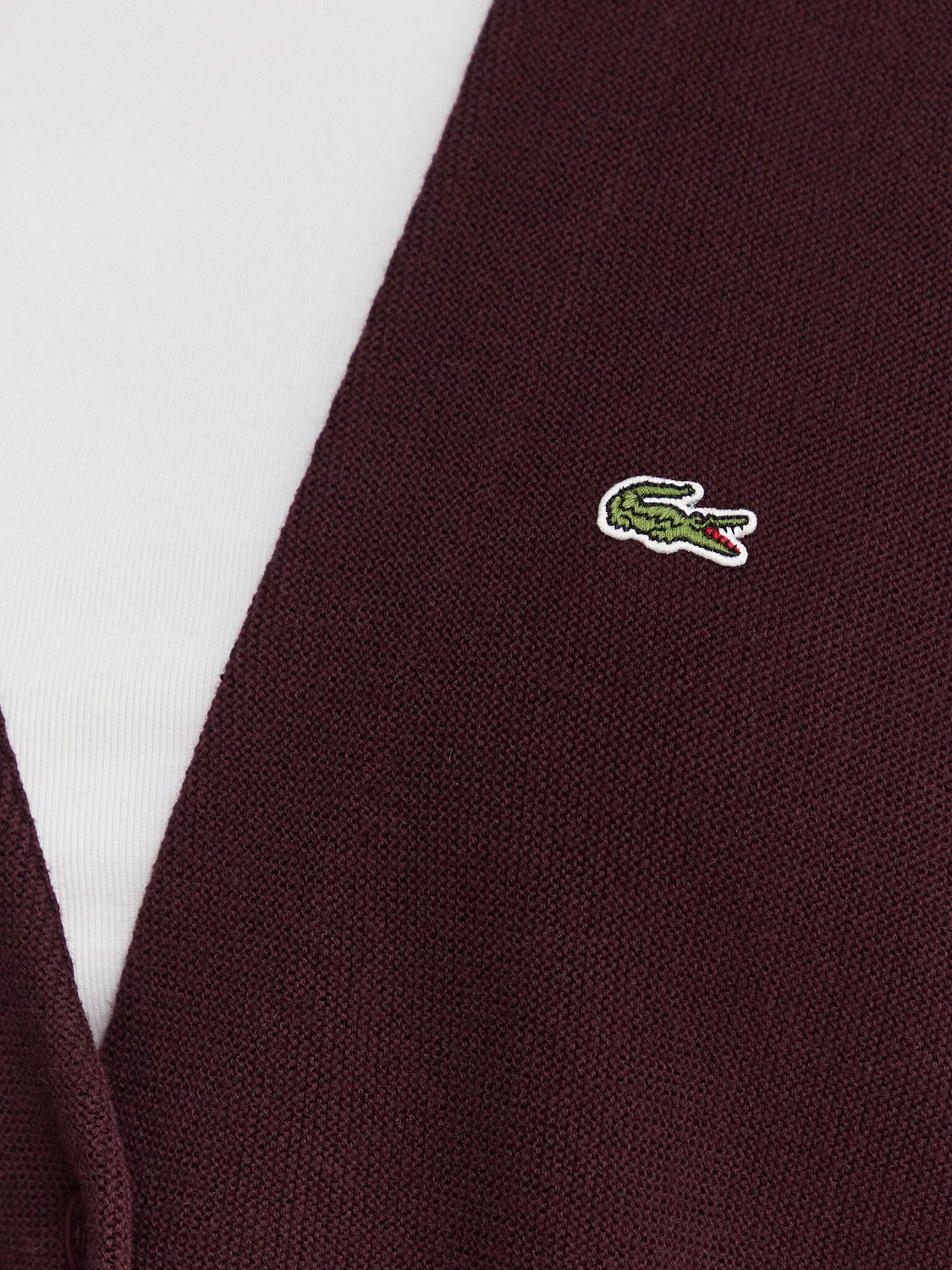 Женский кардиган стандартного кроя Lacoste, коричневый — фото 4
