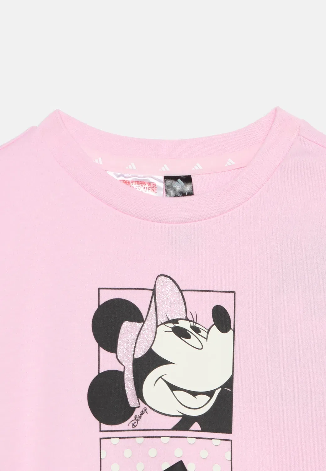 Спортивный костюм Disney Минни Маус унисекс Adidas Performance, Clear Pink/Off White — фото 4