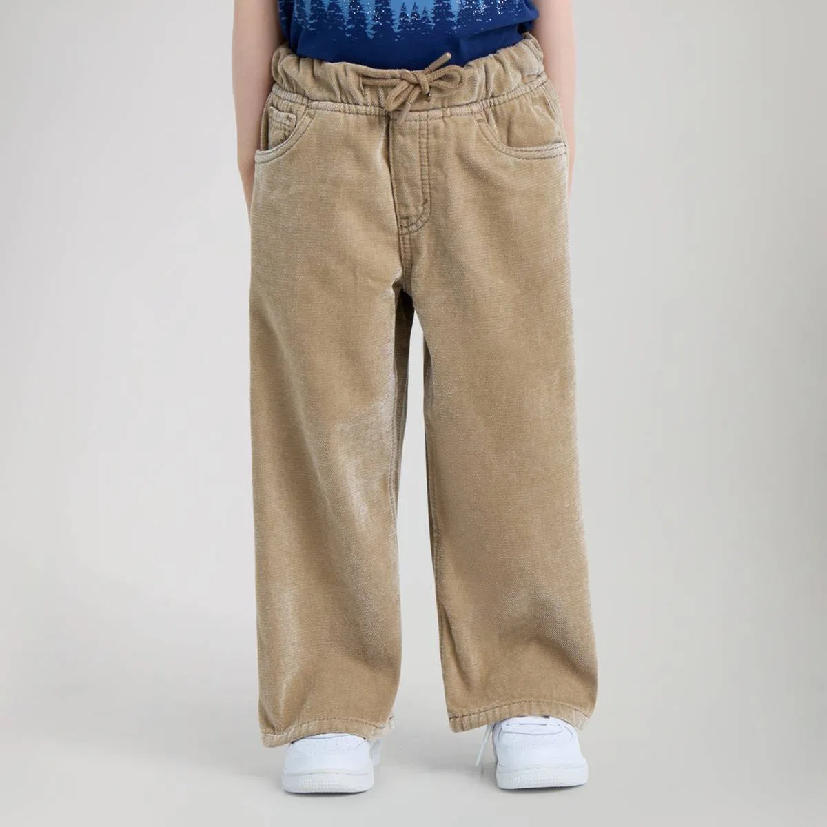 Свободные джинсы на резинке для мальчиков 2-4 лет Levi's, Ermine - Brown — фото 2