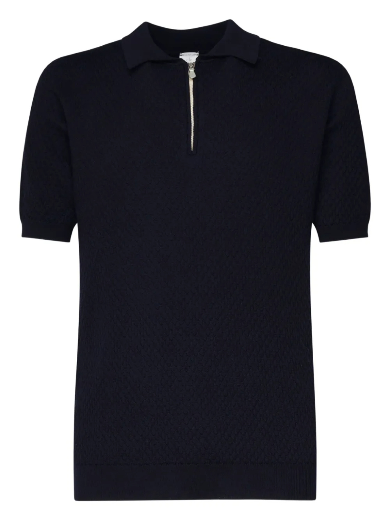 

Текстурированная рубашка-поло Eleventy с полумолнией, синий