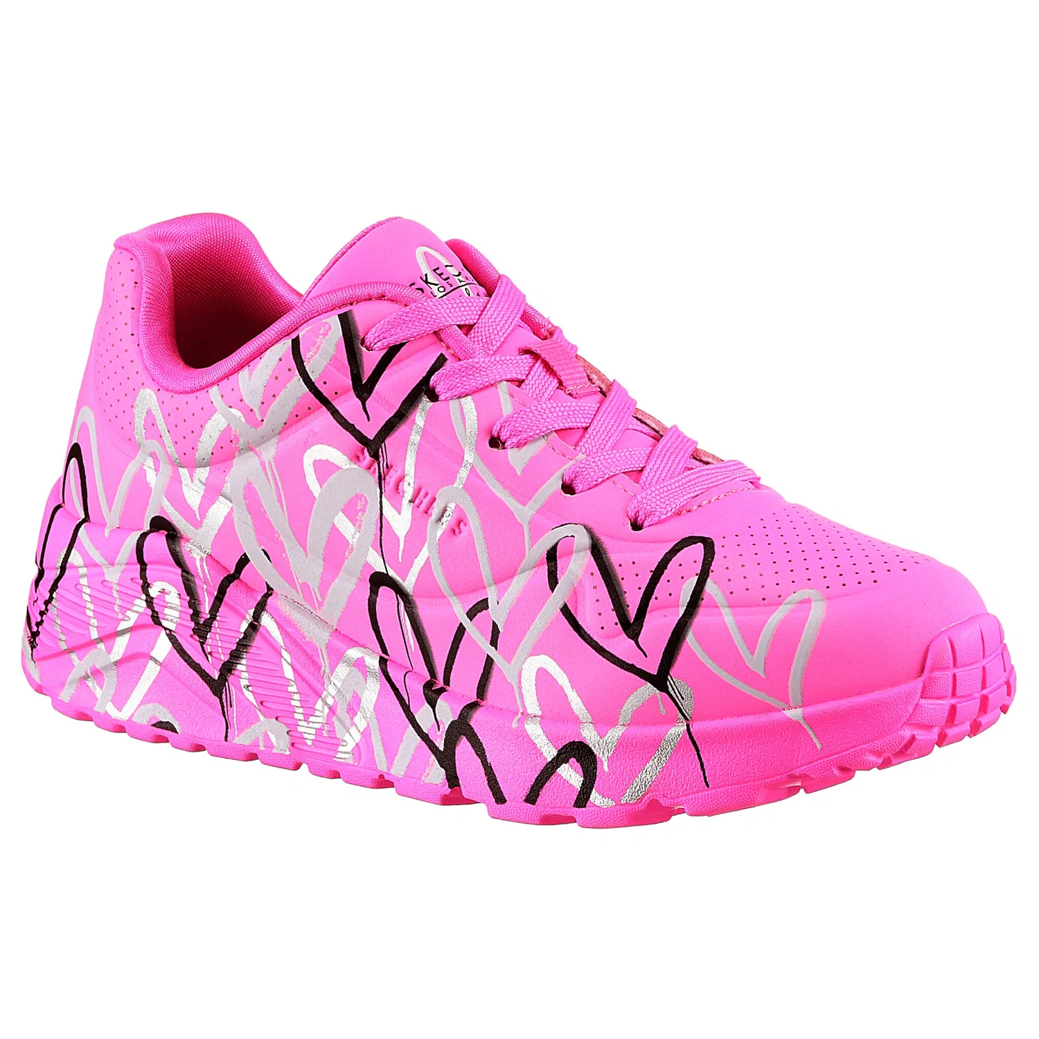 Детские кроссовки на платформе с принтом Skechers, Pink Multi