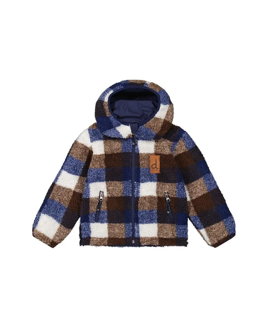 Детская куртка-перевертыш с капюшоном, модель Transition and Mid-Season Outerwear Deux par Deux, Dark Blue And Brown — фото 2