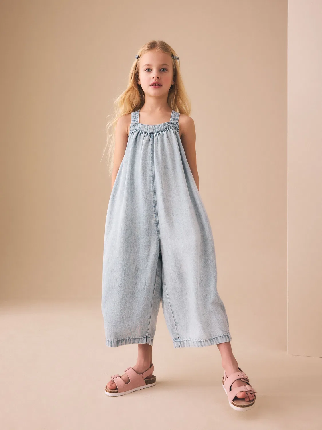 Комбинезон джинсовый с бочкообразными штанинами Next, Blue Denim — фото 2