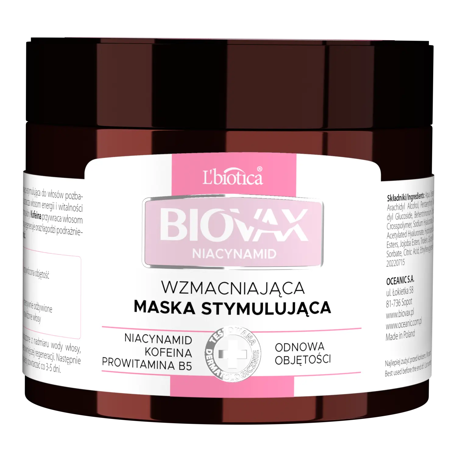 

Biovax Niacynamid укрепляющая маска для волос, 250 мл