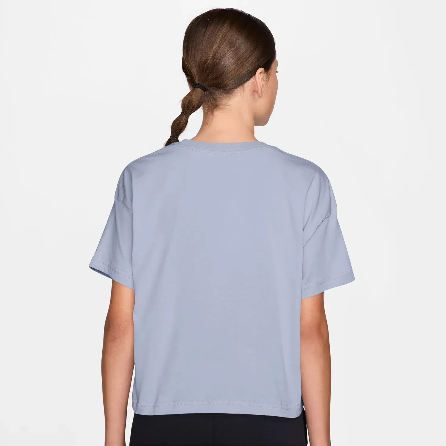 Детская футболка для девочек хлопковая Sportswear Essential Nike, Gris Azulado — фото 2