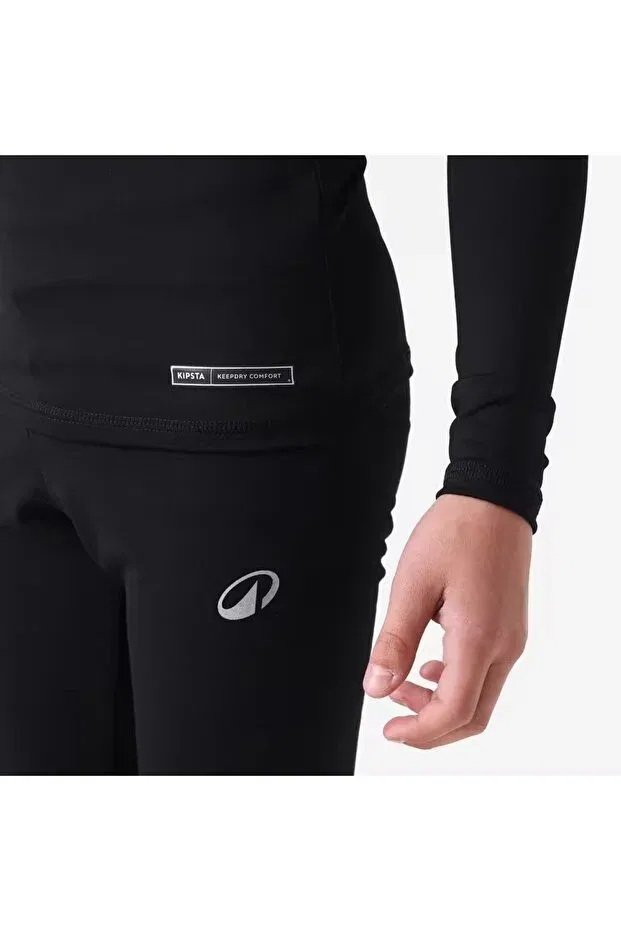 Детское термобелье с длинным рукавом для девочек Decathlon, Black — фото 3