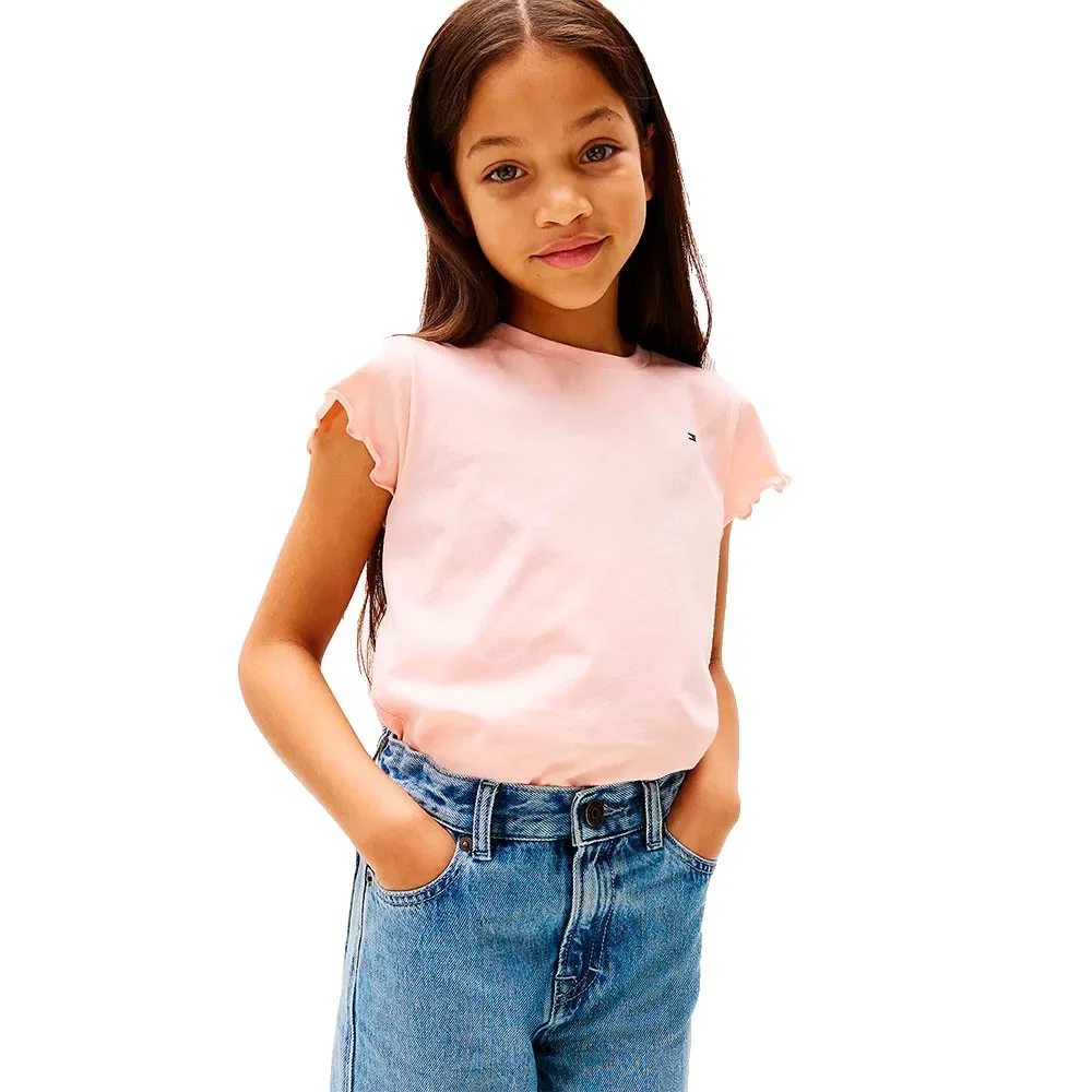 Детская футболка для девочек с рюшами Essential Ruffle Tommy hilfiger, Pink