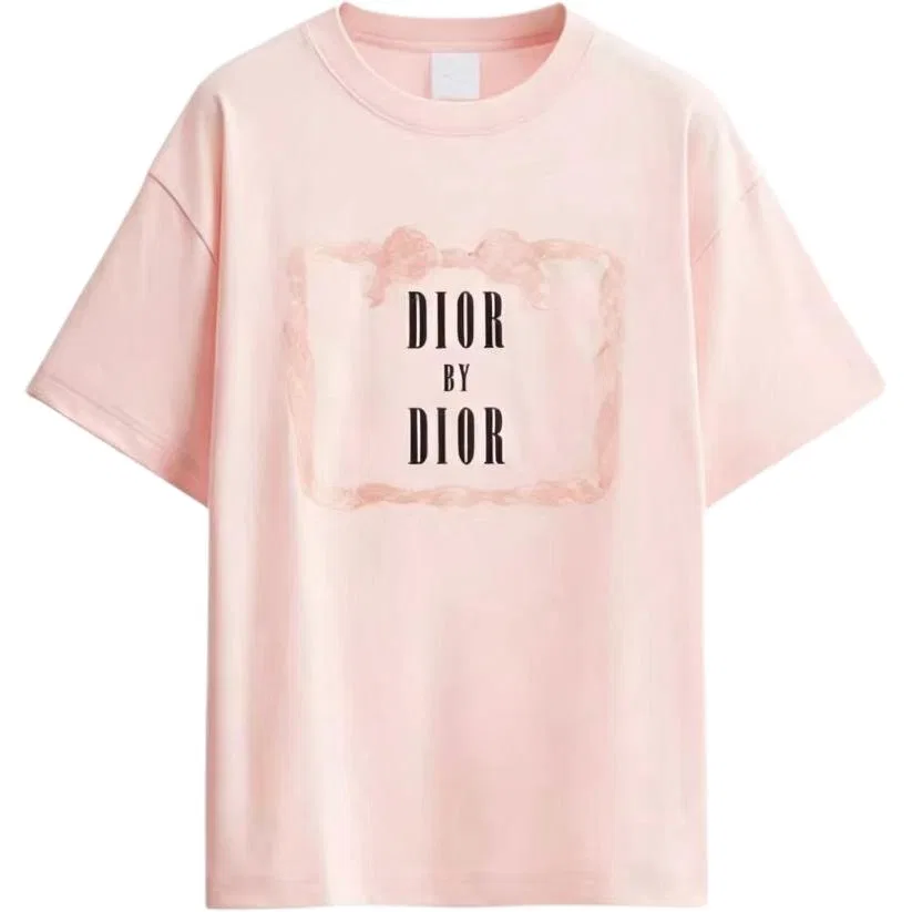 Футболка с круглым вырезом, Pink, DIOR