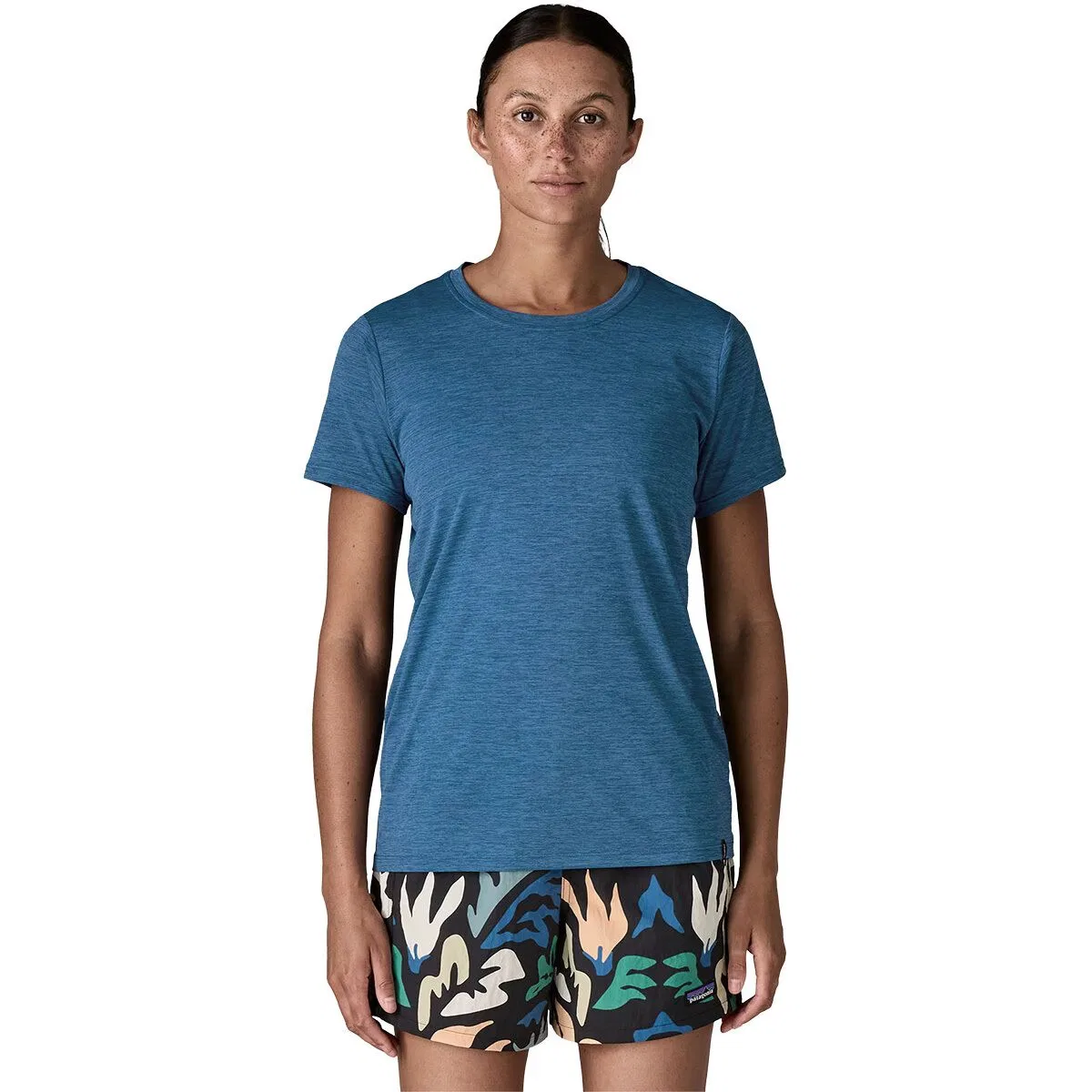 Женская футболка с коротким рукавом Capilene Daily Short-Sleeve Shirt Patagonia, Aquatic Blue/Light Aquatic Blue X-Dye