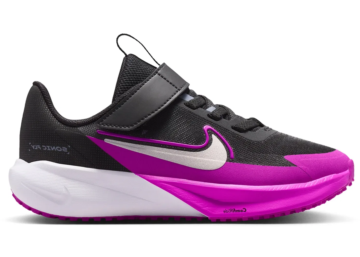 Детские кроссовки для активного спорта Nike Sonic Fly Nike, Black/Vivid Purple/Light Carbon/Metallic Silver
