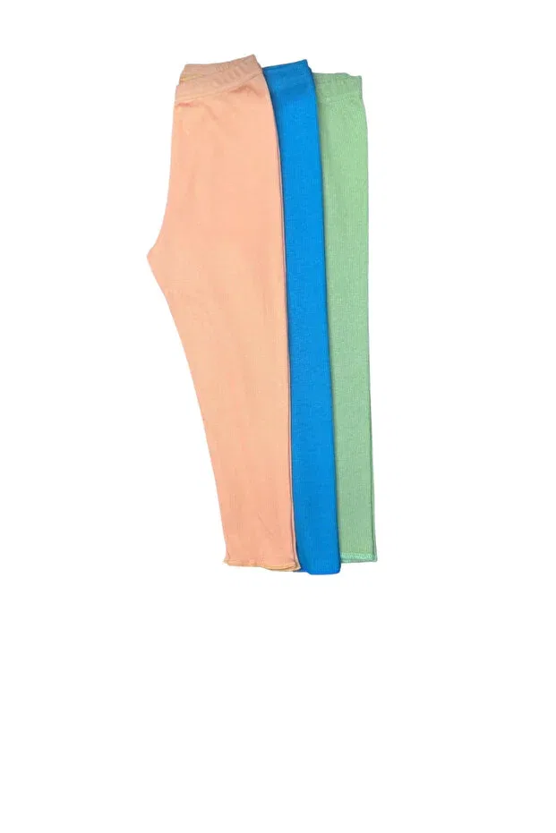 Детские леггинсы для девочек хлопковые Camisole Long Leggings Fun, Blue — фото 3
