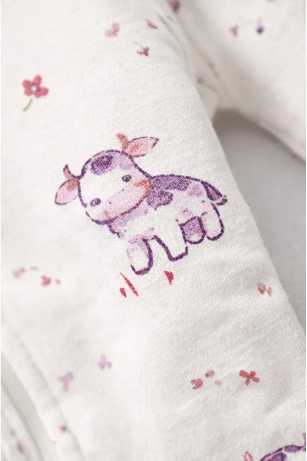 Детский комбинезон на молнии хлопковый Basics For My Baby, Ecru — фото 4