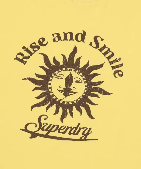 Футболка с графическим принтом Sunrise, Superdry, желтый — фото 4