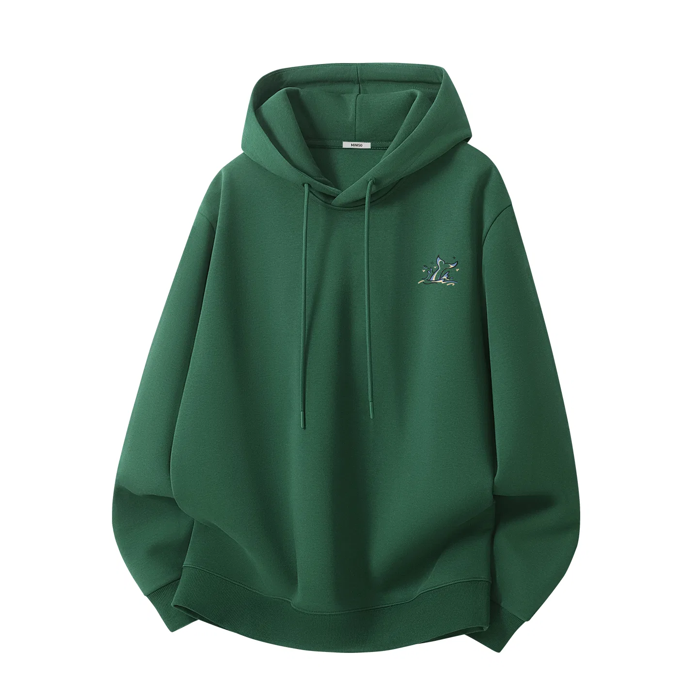 Детский худи на молнии с капюшоном MINISO, Forest Green