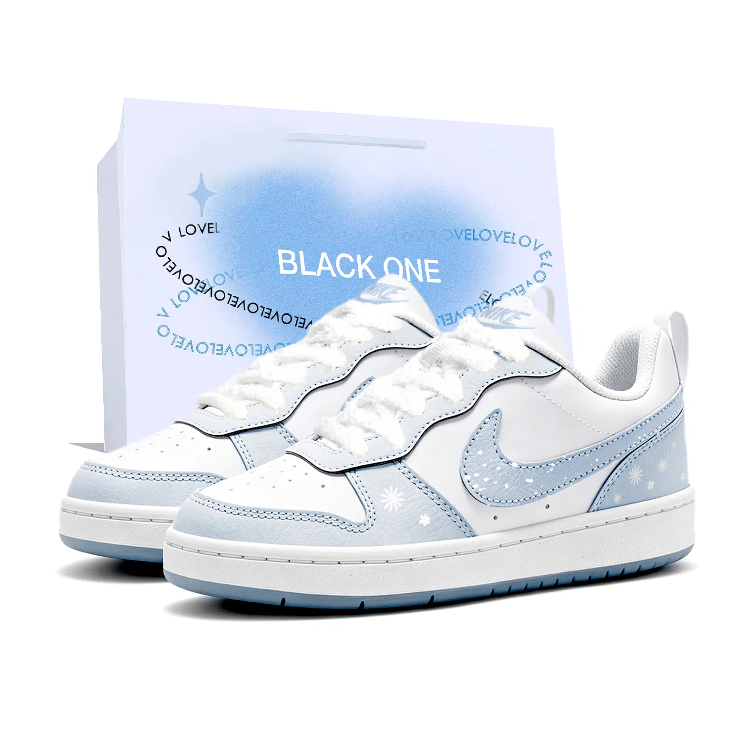 Детские скейтбординг-кроссовки Court Borough с модельным названием Court Borough, Nike, Blue White