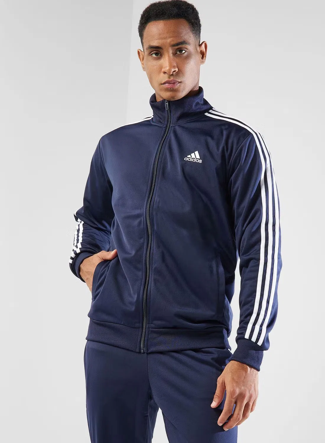Костюм спортивный с логотипом Adidas, синий — фото 3