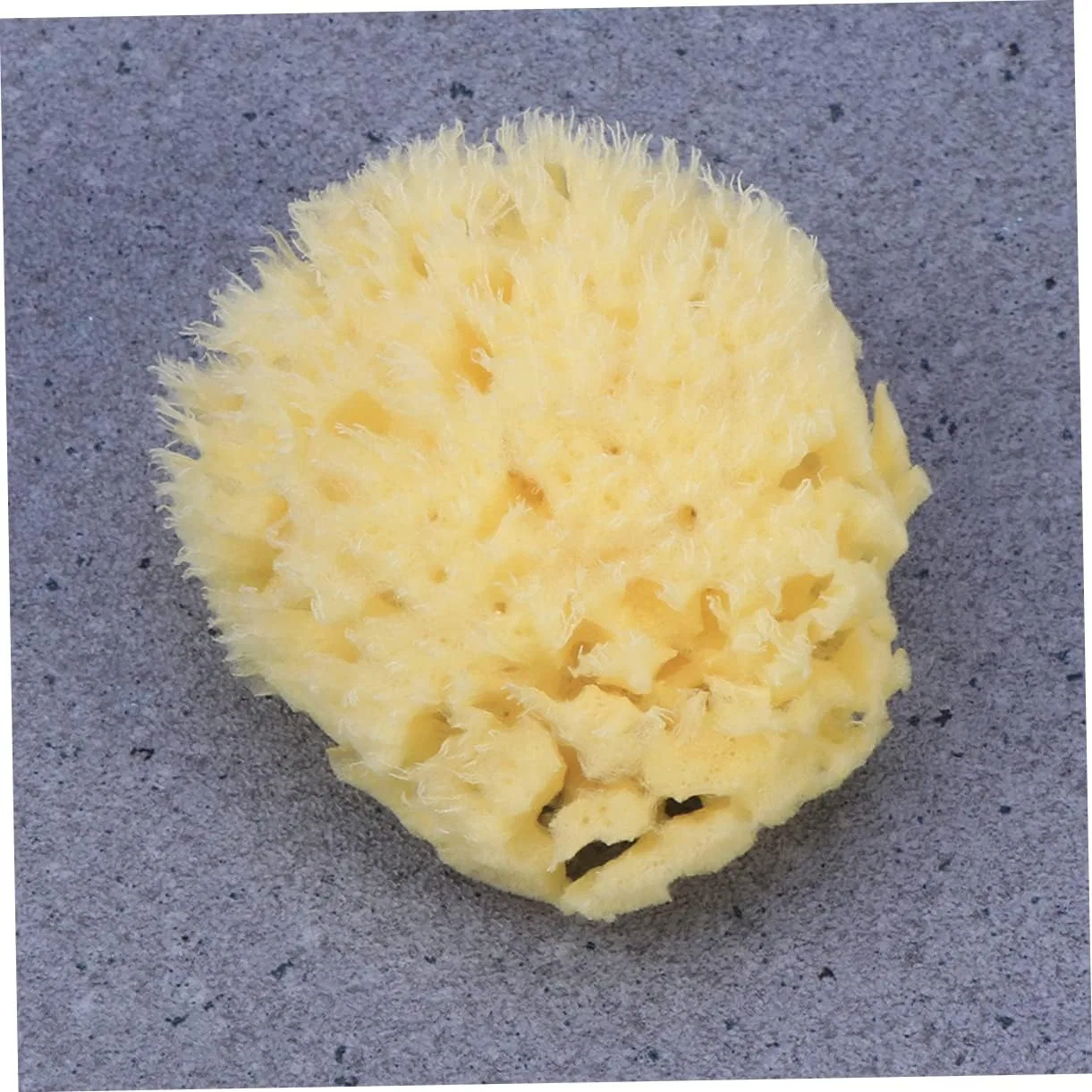 Мочалка для ванны Honeycomb Sponge, Gogogmee, 1 шт, 10x9x4.5 см, Beige — фото 4