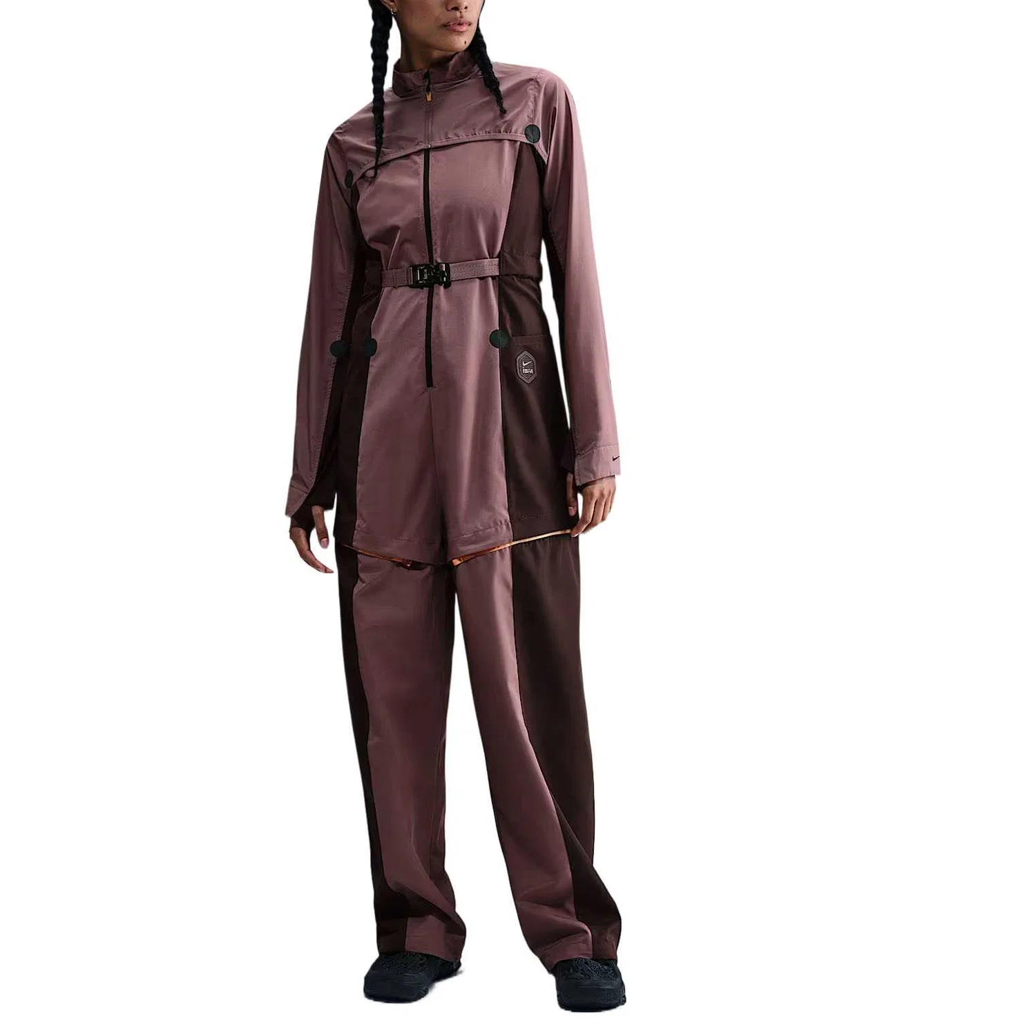 Женское боди с воротником-стойкой Dark Brown Nike