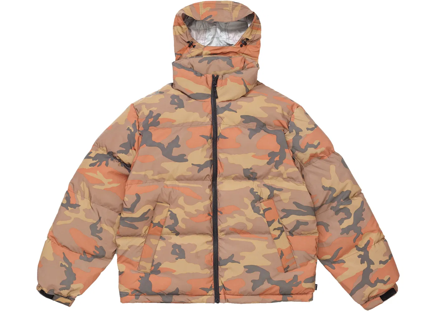 Мужская куртка с принтом Supreme Reflective Camo Down Jacket, Orange Camo — фото 3