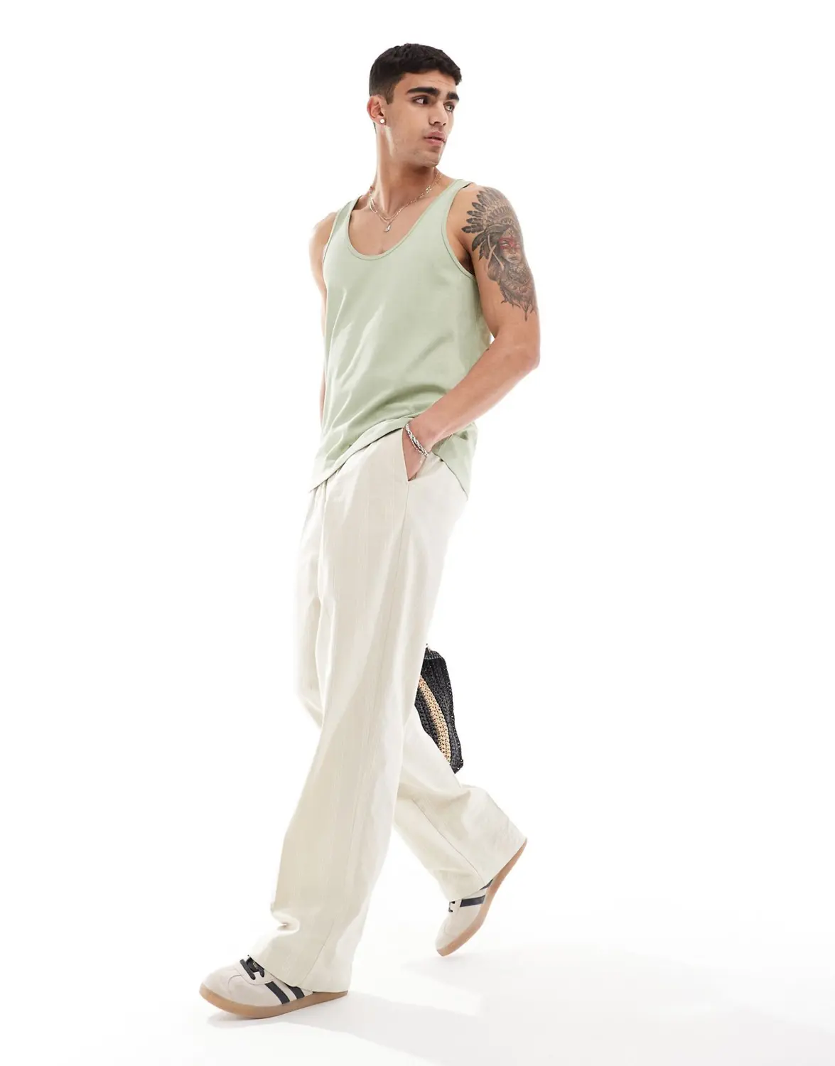 

Майка Asos Design Heavyweight, светло-зеленый
