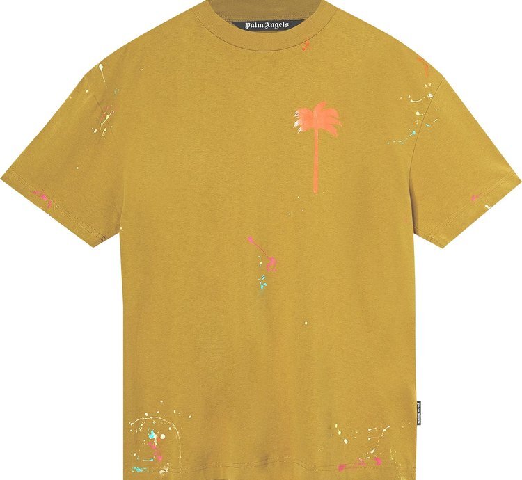 Футболка Palm Angels Palm Tree Painted T-Shirt 'Brown/Orange', коричневый — фото 2