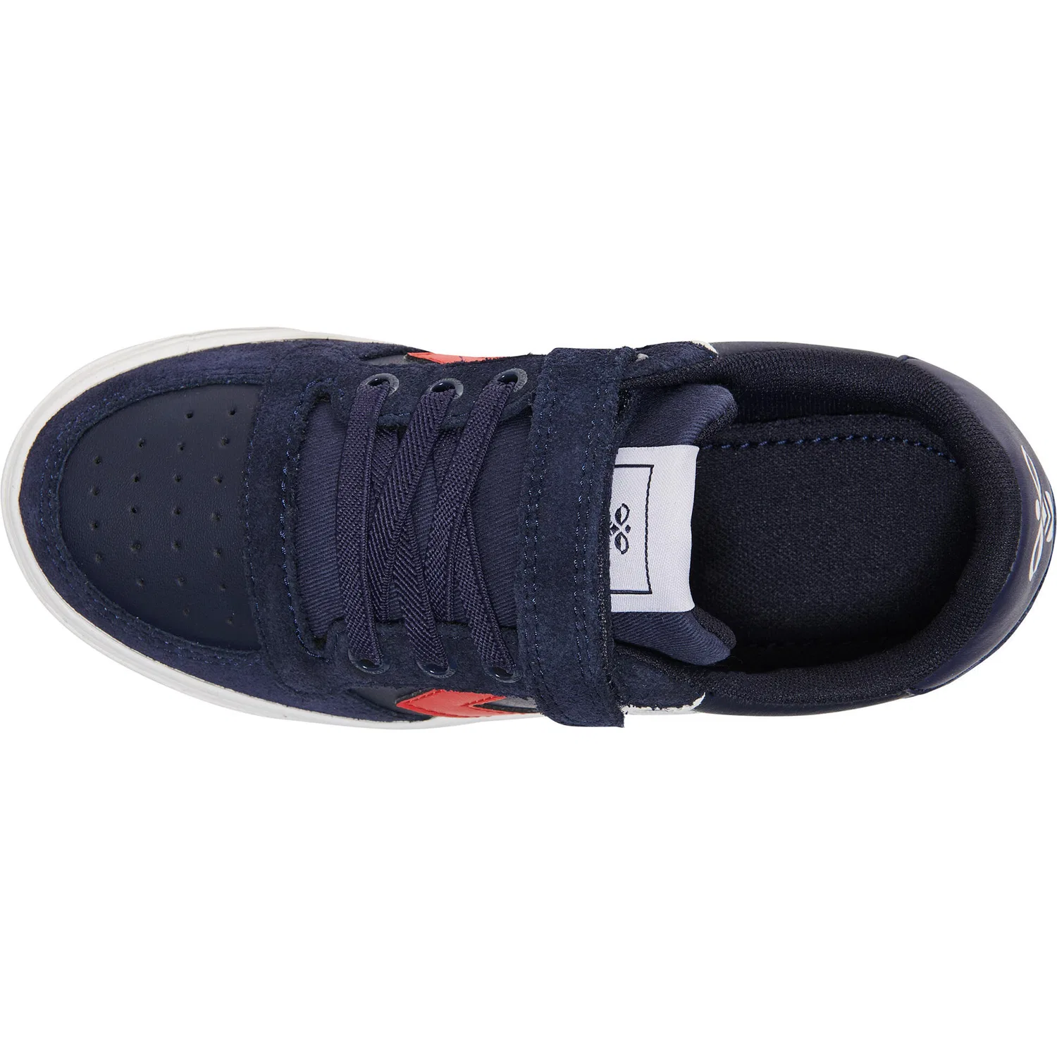 Детские кроссовки из кожи с закрытой липучкой Slimmer Stadil Leather Low Hummel, Blau Dunkelblau — фото 4