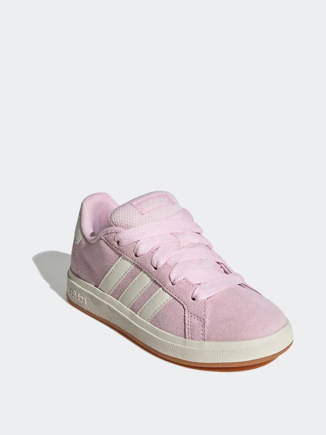 Кроссовки на шнуровке, замшевые adidas Grand Court 00s, розовый