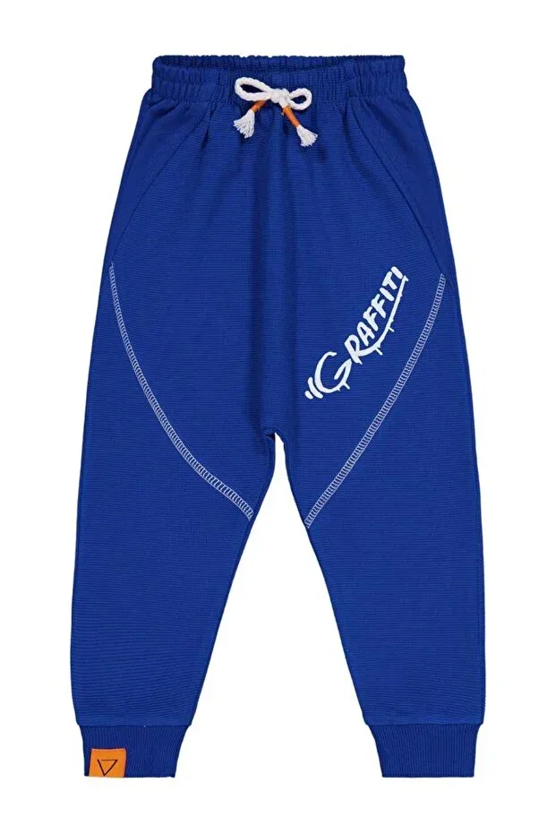 Детские спортивные штаны для мальчиков с принтом Graffiti printed Civil Boys, Saks Blue