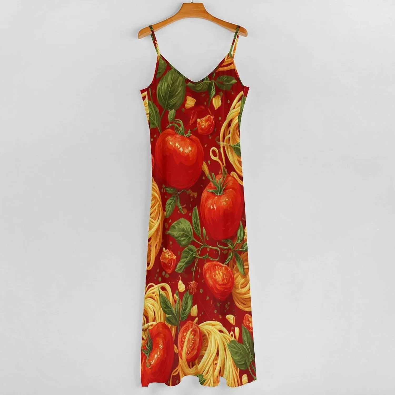 Женское макси-платье А-силуэта Pasta Tomatoes Basil, Style-7 — фото 4