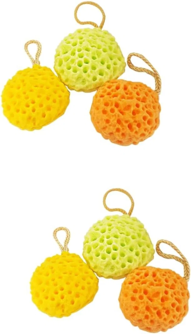 Мочалка для душа Honeycomb, 6 шт, FRCOLOR, 11x9x10 см
