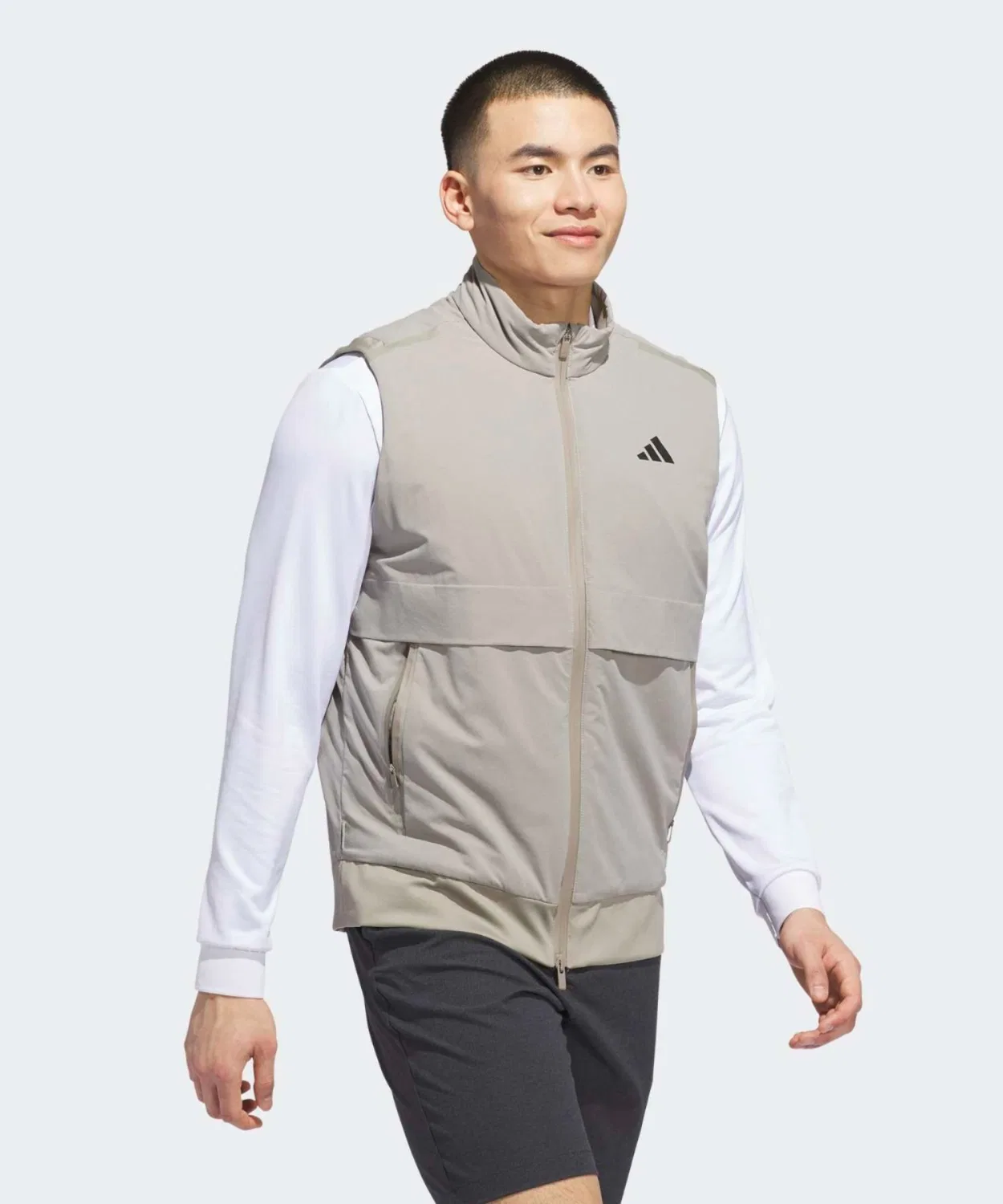 Мужской утепленный жилет Ultimate 365 Tour Frost Guard Full Zip Adidas, Бежевый — фото 3