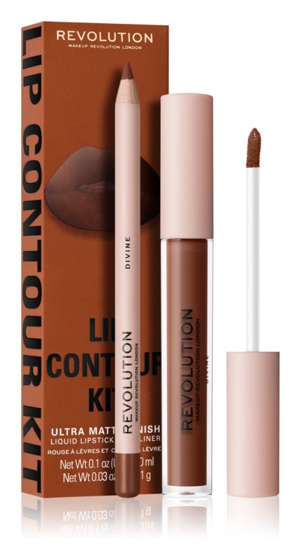 

Комплект для губ Makeup Revolution Lip Contour Kit, оттенок D.