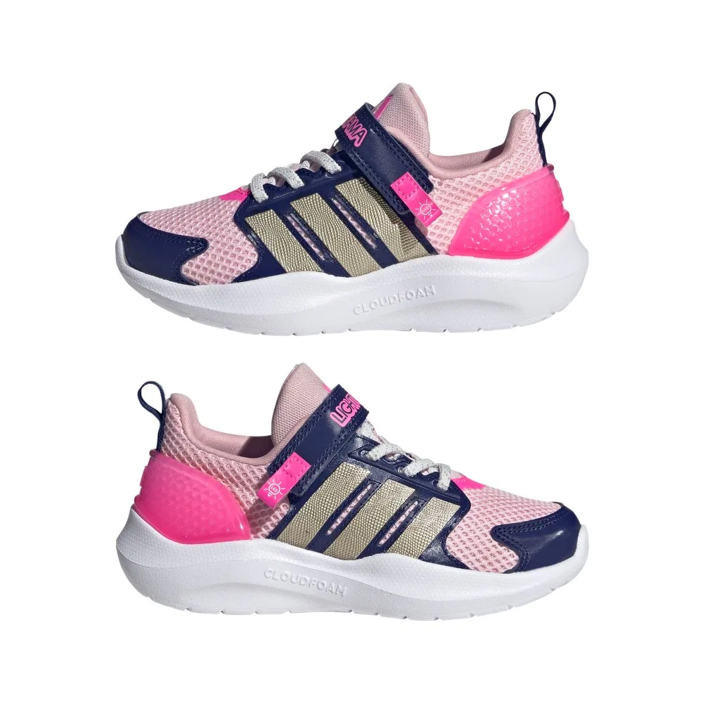 Детские спортивные кроссовки для девочек с сетчатым верхом Lightorama Rnr El adidas — фото 2