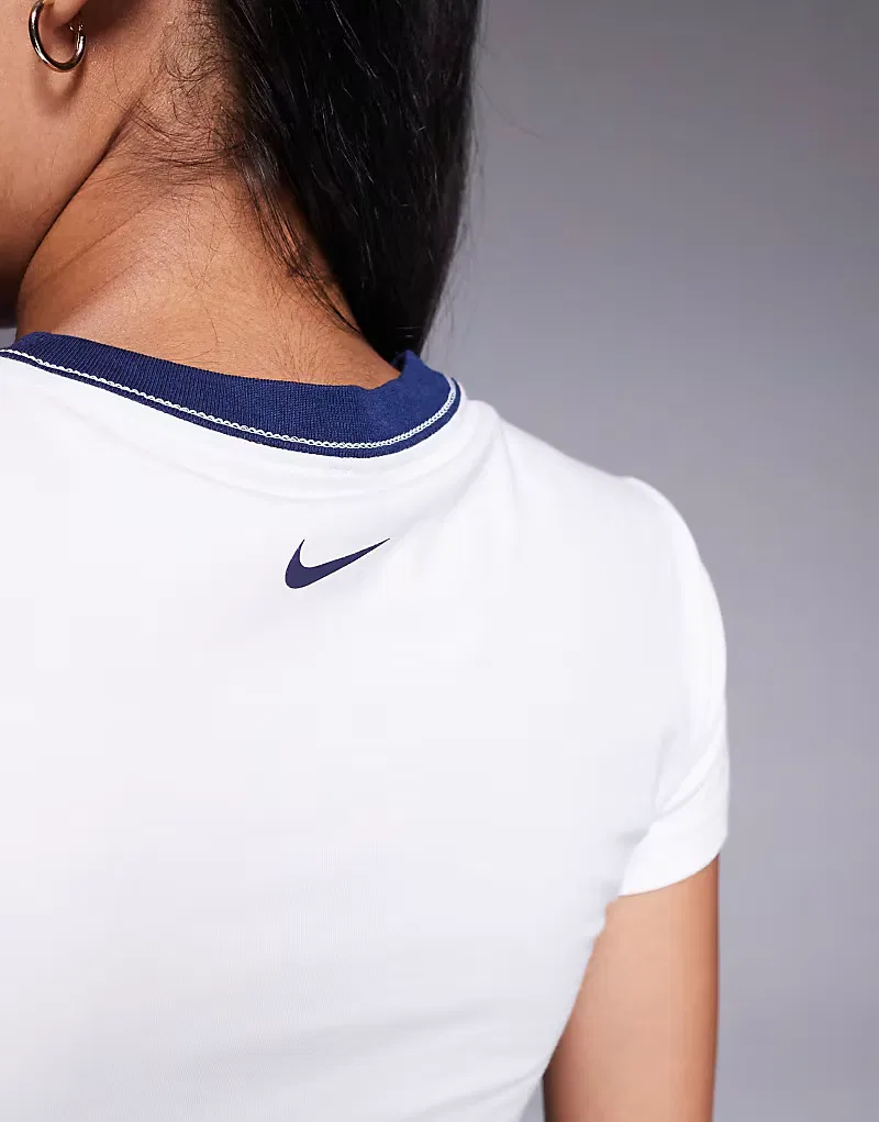 Облегающая белая футболка Nike Court Club — фото 2