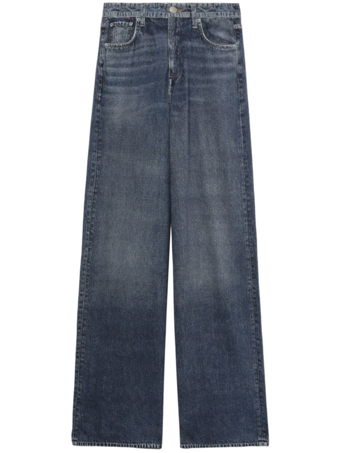 

Rag & bone широкие джинсы средней посадки, синий
