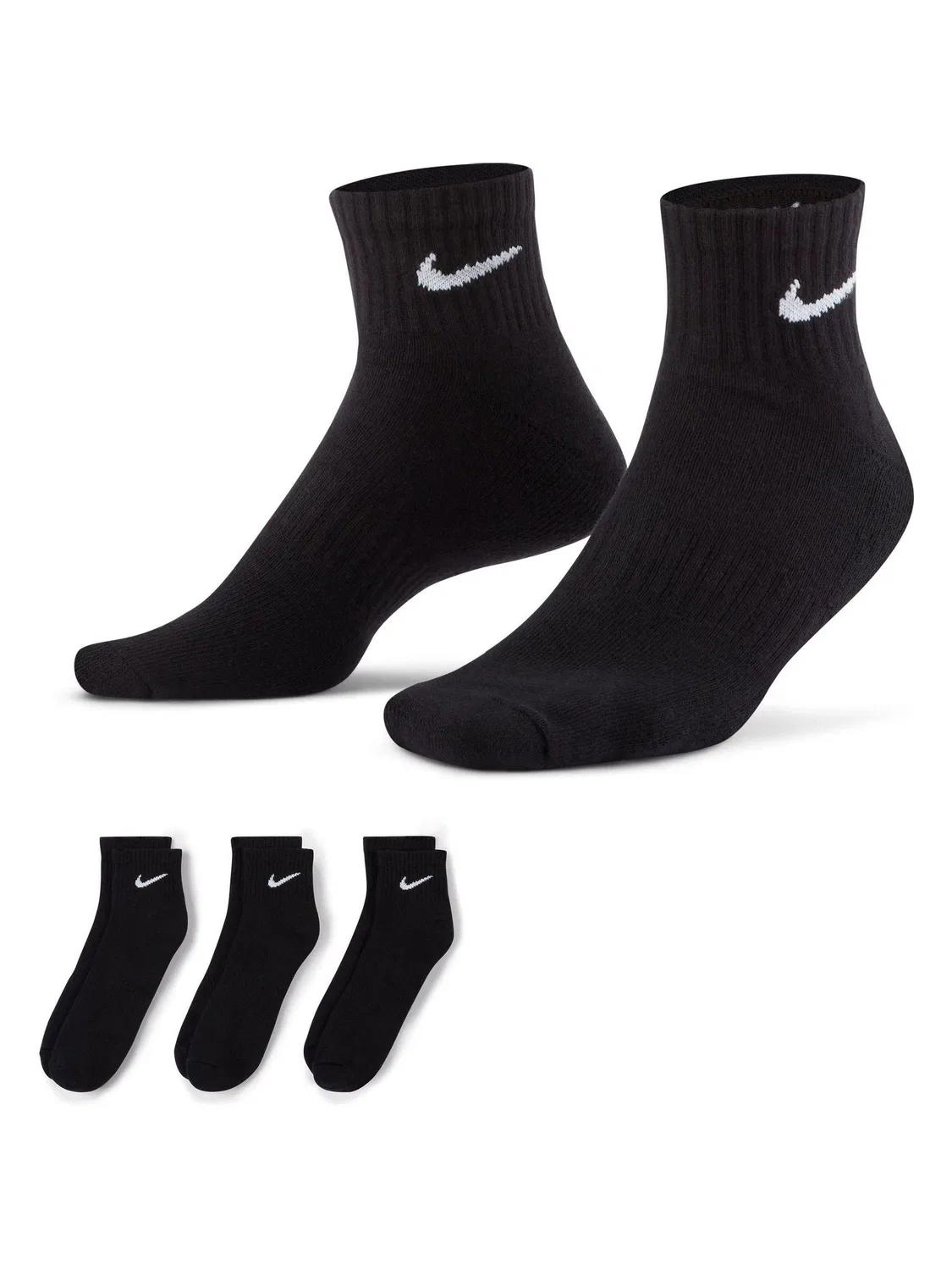 Носки Nike Everyday Cushioned 3 пары, черные