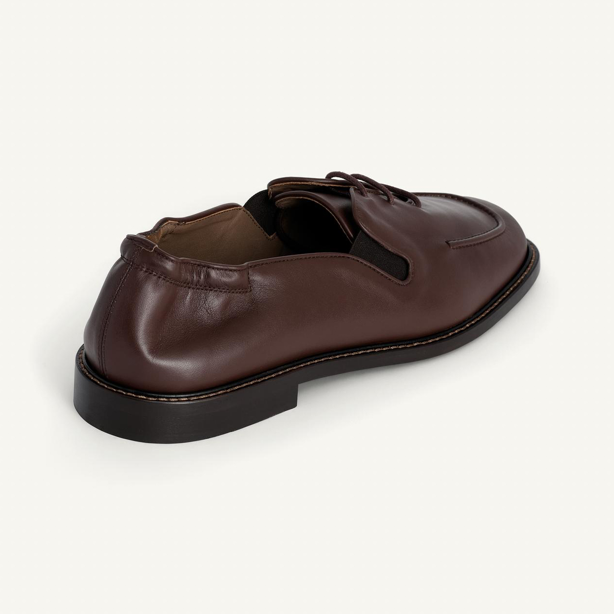 Туфли Zara Leather Shoes, бордовый — фото 2