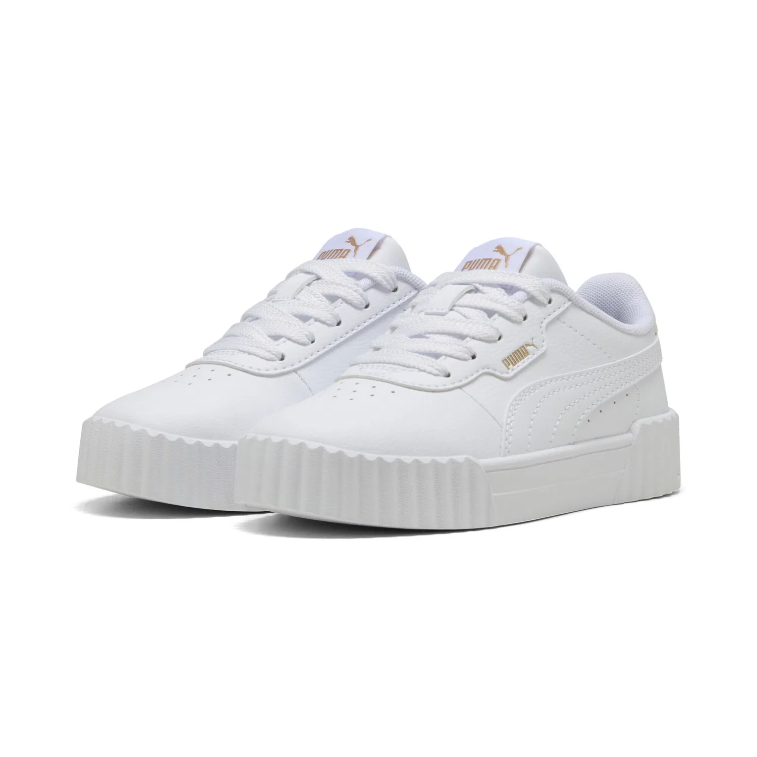 Детские кроссовки с мягкой амортизацией Carina 3.0 PUMA, White Gold