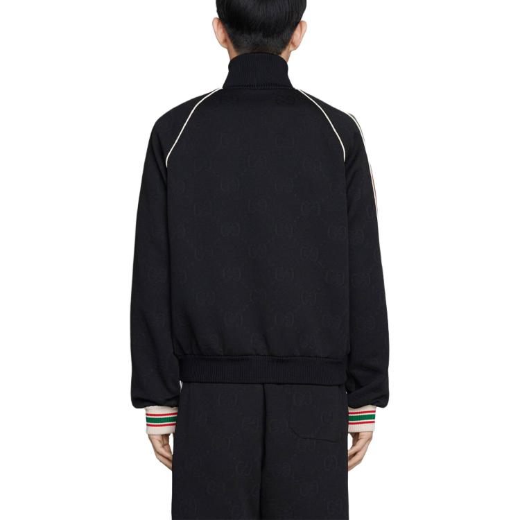 Куртка Gucci g Jacquard Jersey Zip, черный — фото 4