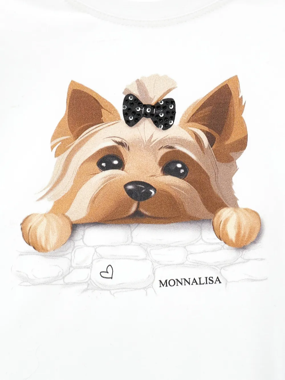 Футболка с графичным принтом Monnalisa, белый — фото 3