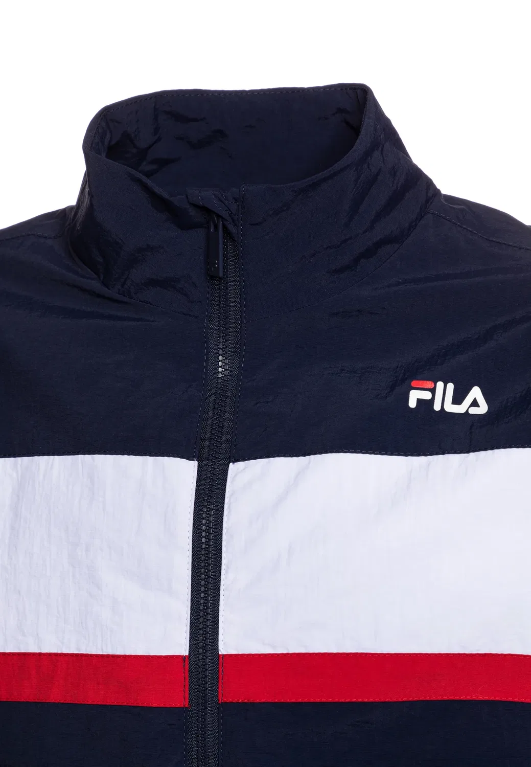 Тобин - тренировочная куртка Fila, Black Iris/Bright White/True Red — фото 3