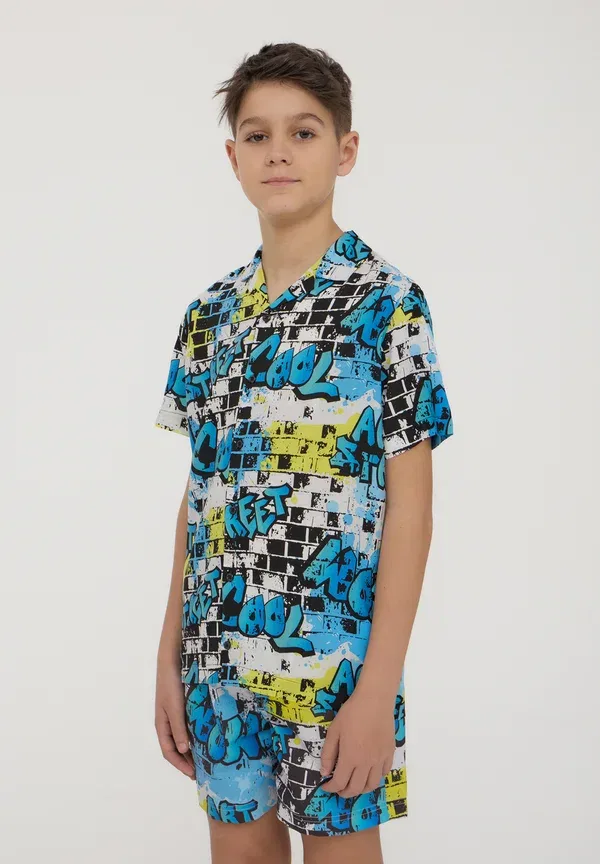 Рубашка с принтом Shirt Terranova, azzurro, небесно-голубой — фото 2
