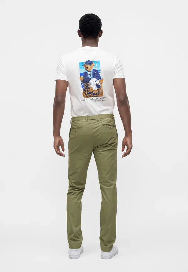 Брюки из хлопка с эластаном Polo Ralph Lauren, Navy, зеленый — фото 3