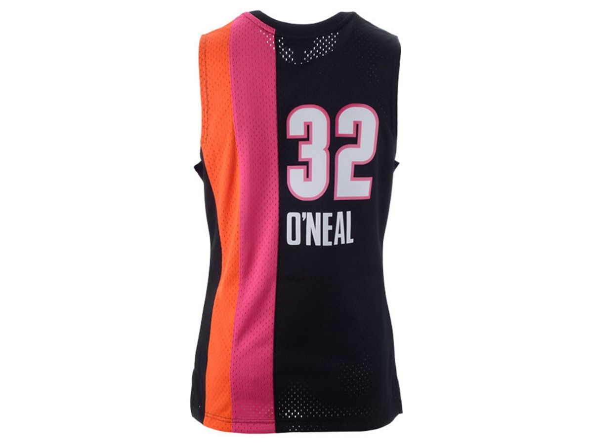 

Мужское классическое джерси swingman из твердой древесины miami heat shaq o'neal Mitchell & Ness, черный