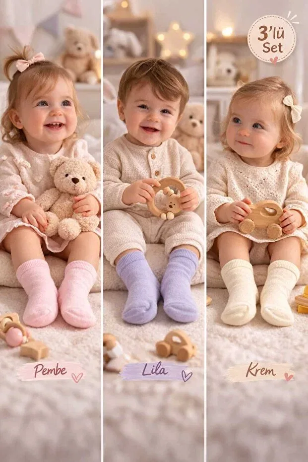 Детский комплект носков с принтом Amélio Kids, Multicolor — фото 3