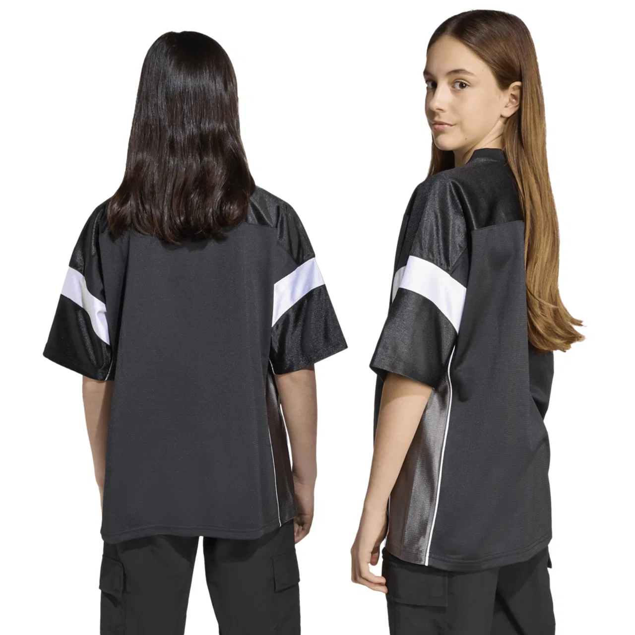 Футболка для мальчиков Jersey Adidas, черный/белый — фото 2