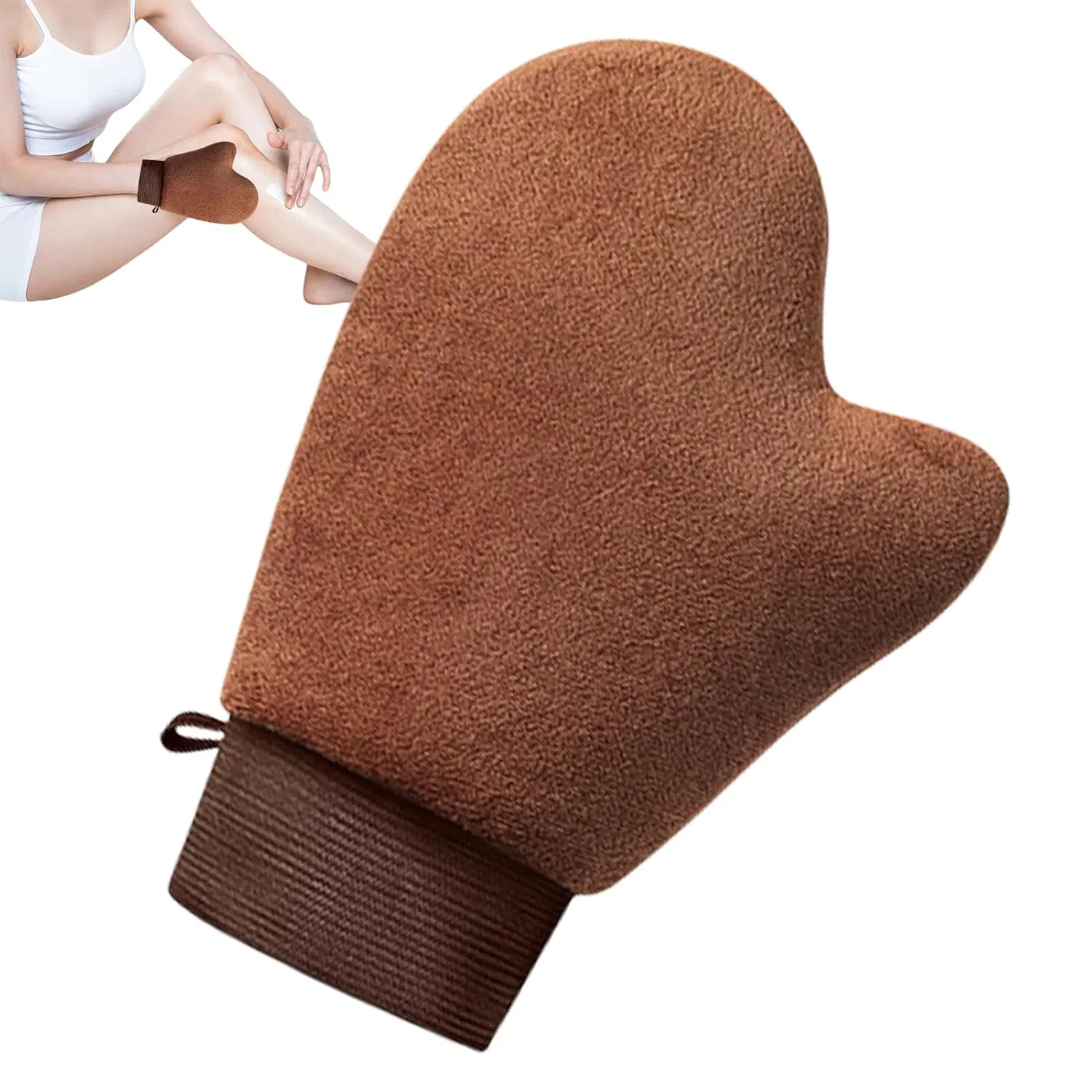 Перчатка для автозагара, велюр, braun Generisch