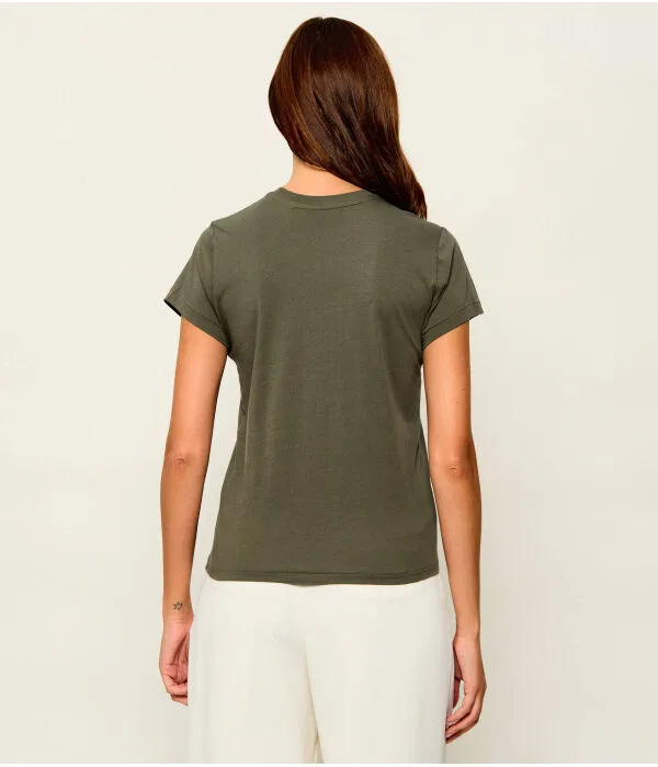 Женская футболка хлопковая Classic Fit Polo Ralph Lauren, Verde Oliva — фото 3