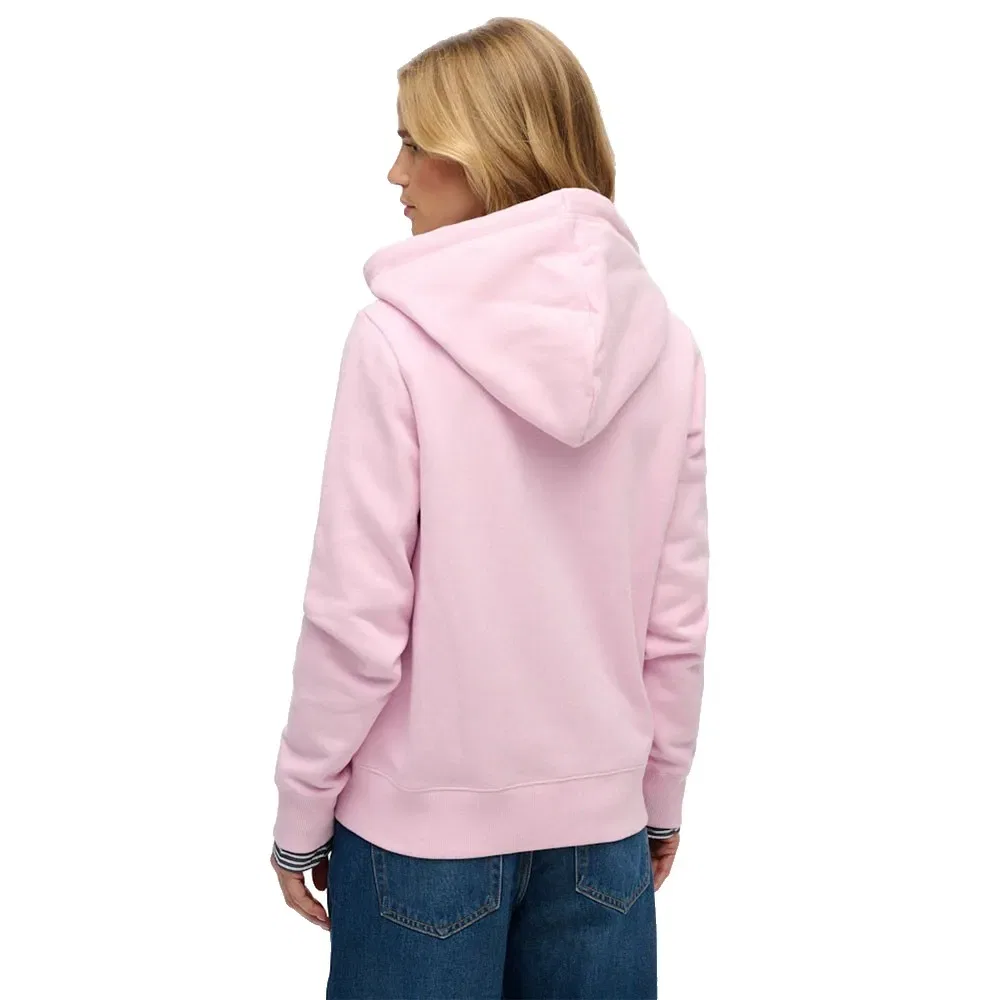 Худи на молнии Superdry Essential Logo, розовый — фото 2